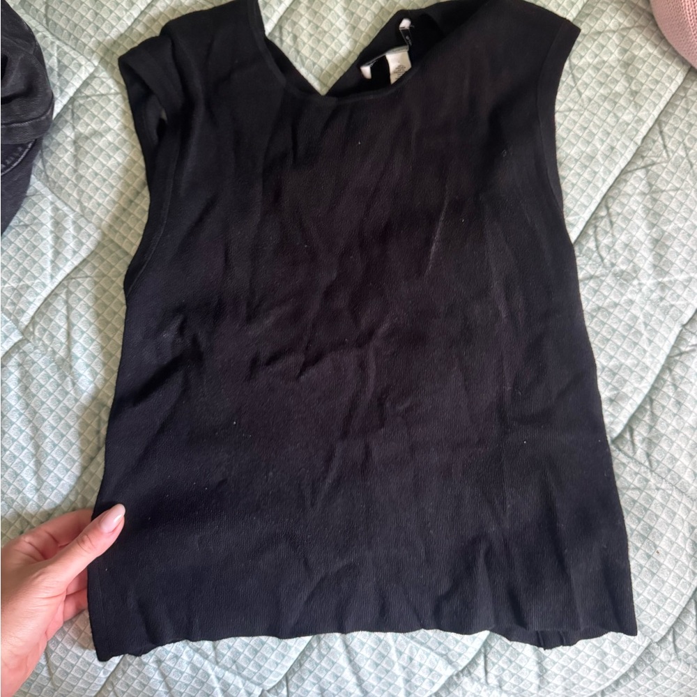 Autumn Cashmere Black Sleeveless top